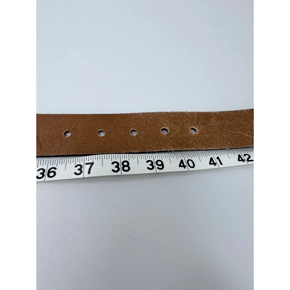 Timberland Mens Brown Genuine Leather Belt Size 38 B75453/01 Made in USA